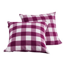 Azari Yarn-Dyed Gingham Washed Cotton European Pillowcases (Set of 2)